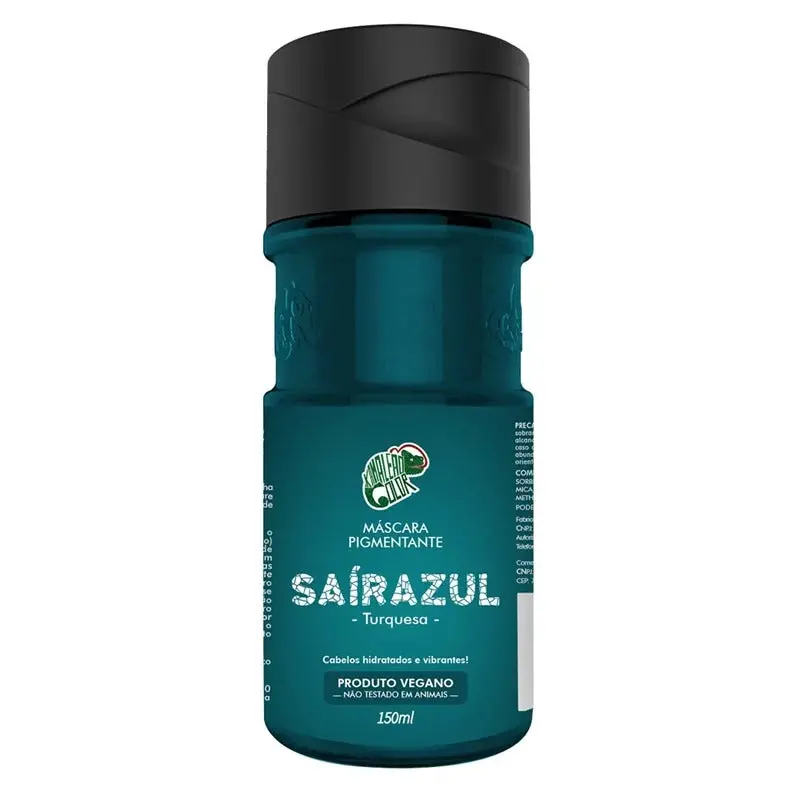 Brazilian Saír Azul Turquoise Tinting Pigment Vegan Mask 150Ml - Kamaleão Color 1