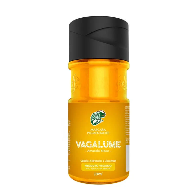 Brazilian Vagalume Neon Yellow Tint Pigment Vegan Mask 150Ml - Kamaleão Color 1