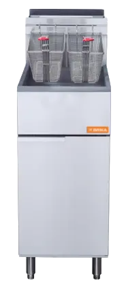 Brika Commercial Natural Gas Deep Fryer 40 Lbs Oil Capacity 90 000 Btu Bfr-40 1