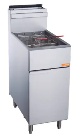 Brika Commercial Natural Gas Deep Fryer 50 Lbs Oil Capacity 120000 Btu Brf-50 1