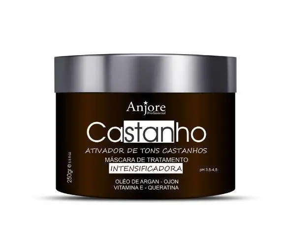 Brown Tone Activator Toning Argan Ojon Keratin Vitamin E Hair Mask 250G - Anjore 1