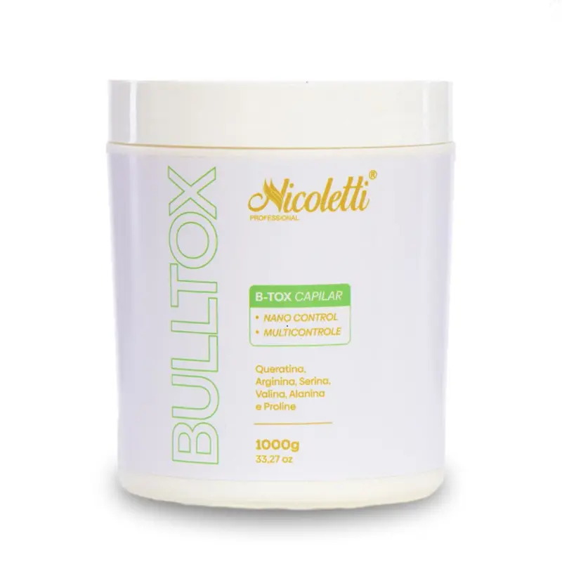 Bulltox Nano Control Deep Hair Mask Straightening Volume Reducer 1Kg Nicoletti 1