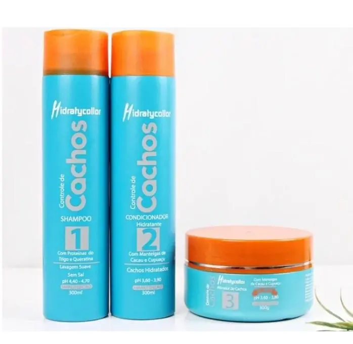 Cachos Curls Curly Control Wheat Protein Keratin Treatment Kit 3X300 - Mairibel 1