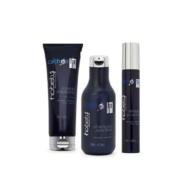Cachos Curls Fix Curly Frizz Control Hair Nutrition Treatment Kit 3 Itens - Hobety 1