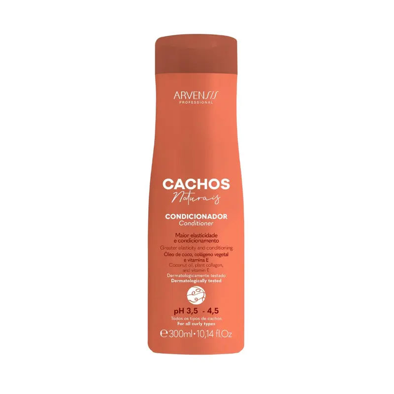 Cachos Naturais Conditioner Curly Wavy Hair Home Care 300Ml Arvensis 1