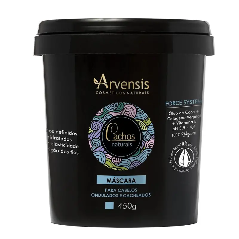 Cachos Naturais Hair Moisturizing Mask Curly Wavy Hair 500G Arvensis 2