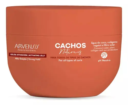 Cachos Naturais High Fixation Fixing Jelly Curly Wavy Hair Finisher 250G Arvensis 1