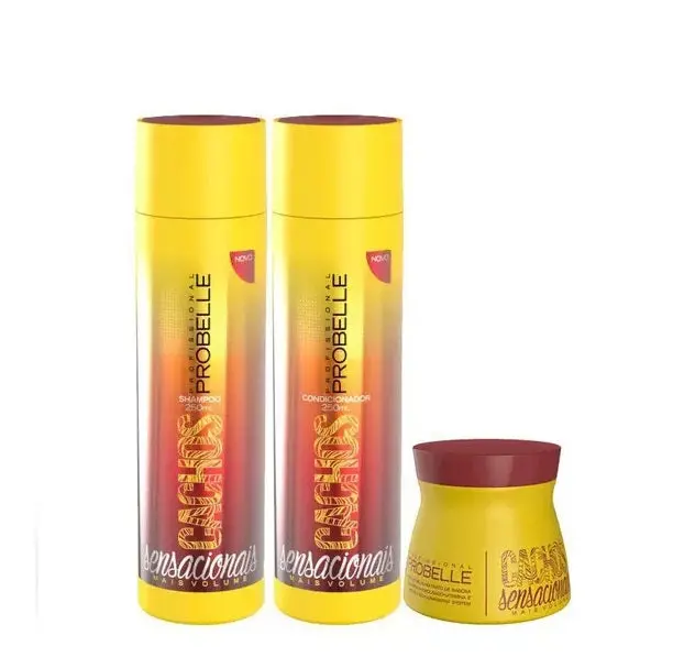 Cachos Sensacionais Curly Hair Curls Maintenance Treatment Kit 3X250 - Probelle 1