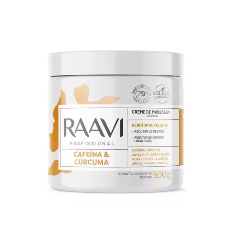 Caffeine Turmeric Body Massage Relaxing Vegan Cream 500G Raavi 1