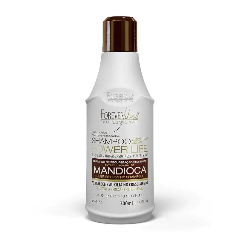 Cassava Jaborandi Deep Hair Recovery Shampoo Power Life 300Ml - Forever Liss 1