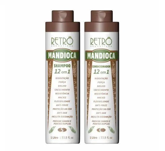 Cassava Manioc 12 In 1 Hydration Strength Brightness Kit 2X1l - Retro Cosmetics 1