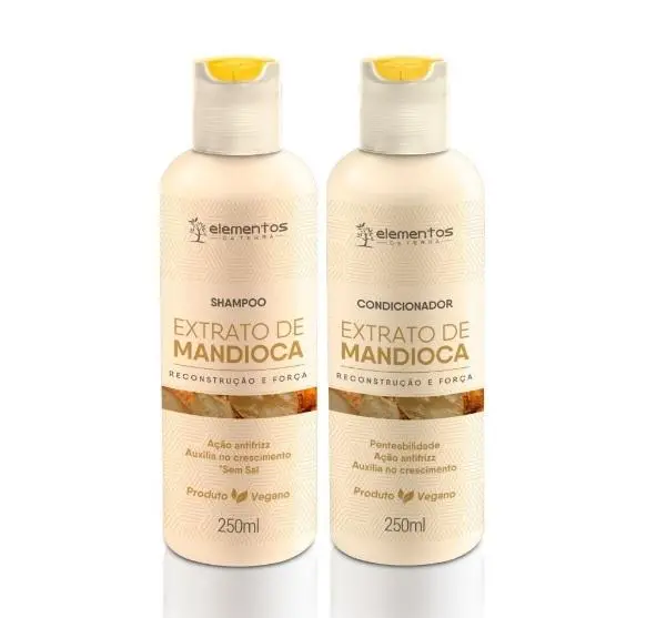 Cassava Manioc Vegan Earth Elements Strength Reconstruction 2X250ml - Nutrahair 1