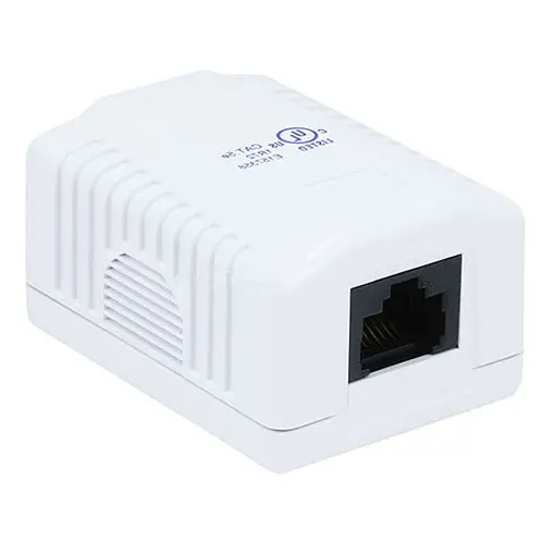 Cat5e 1-Port Surface Mount Box White 1
