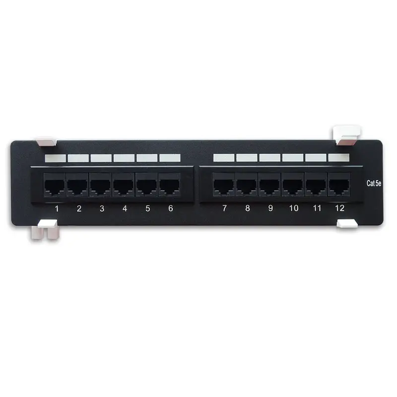 Cat5e 110 Type Patch Panel 12Port Vertical W/Bracket 1