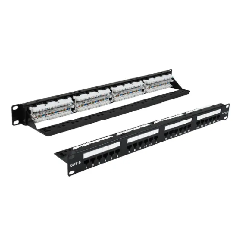 Cat6 110-Type 24-Port 1U Patch Panel Mountable 1
