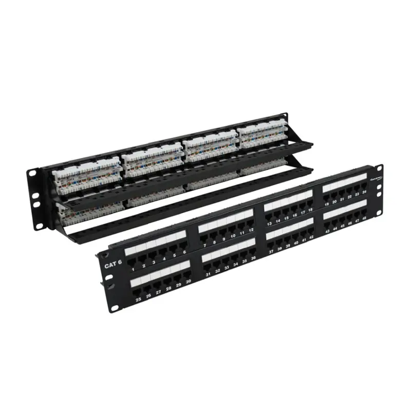 Cat6 110-Type 48-Port 2U Patch Panel Mountable 1