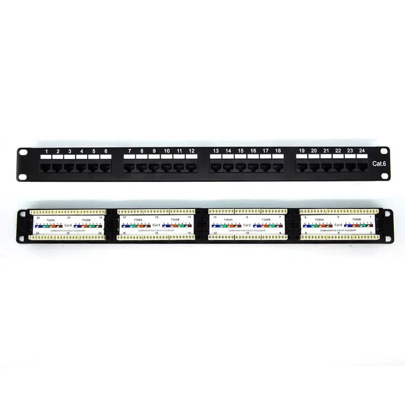 Cat6 110 Type Patch Panel 24Port Rackmount 1