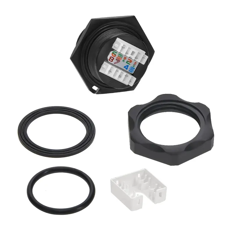 Cat6 Rj45 Shielded Industrial Panel Mount Keystone Jack - Taa Compliant 1