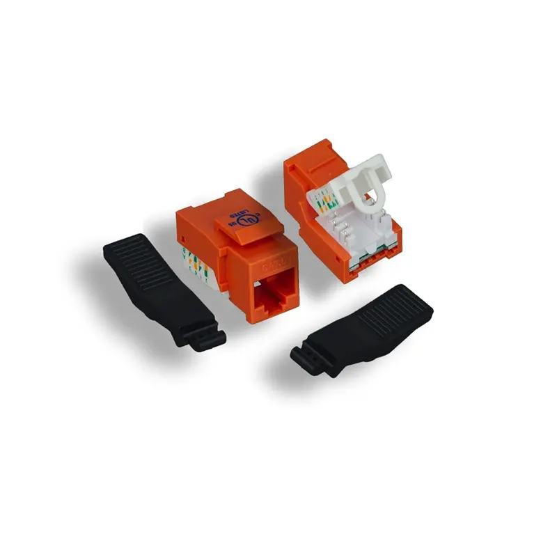 Cat6 Rj45 Utp Tool Less Keystone Jack 50-Micron Ul Listed 6