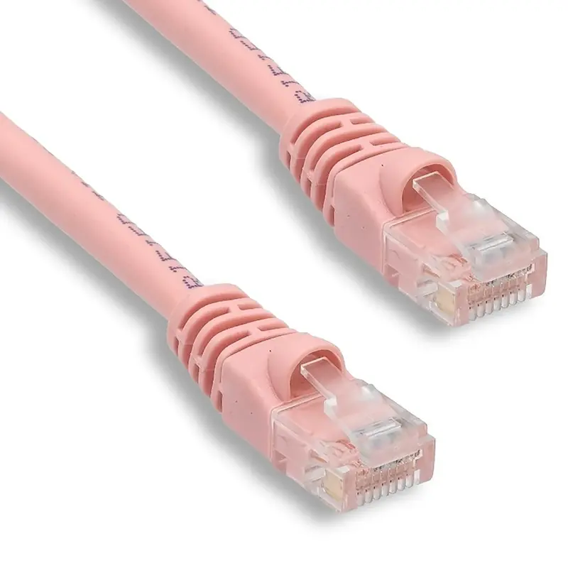Cat6 Snagless Utp Ethernet Network Patch Cable Booted Pink (1Ft - 100Ft) 1