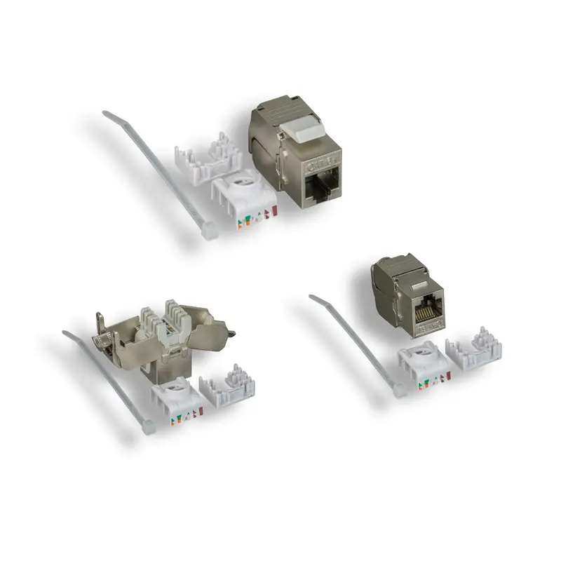 Cat6a Utp 10G Shielded Tool-Less Keystone Jack 50-Micron Ul Listed 1