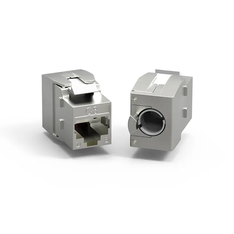 Cat8 Rj45 Tool Less Shielded Keystone Jack 1