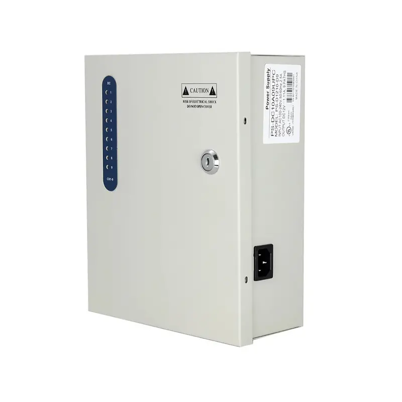 Cctv Ac To Dc 12V 10Amps 9 Channel Power Supply Box (Ul) 1