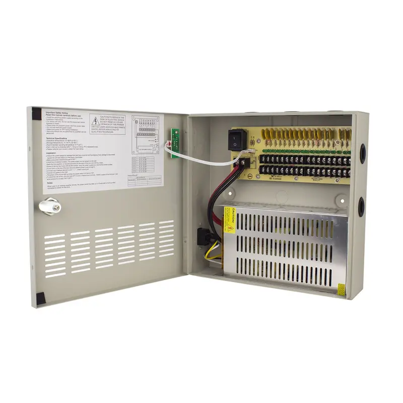 Cctv Ac To Dc 12V 20Amps 18 Channel Power Supply Box (Ul) 1