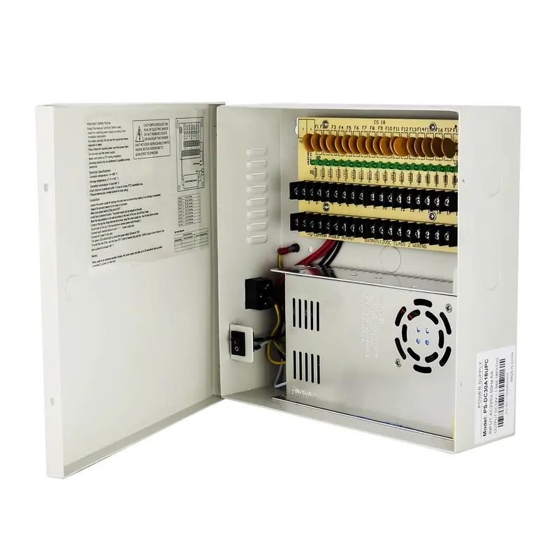 Cctv Ac To Dc 12V 30Amps 18 Channel Power Supply Box (Ul) 1