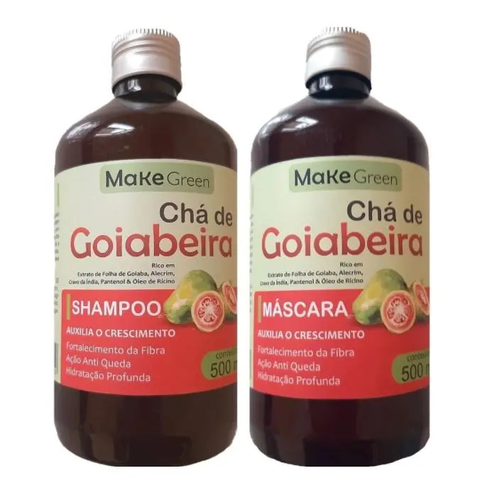 Chá De Goiabeira Guava Tea Extract Hair Growth Treatment Kit 2X500ml - Makegreen 1