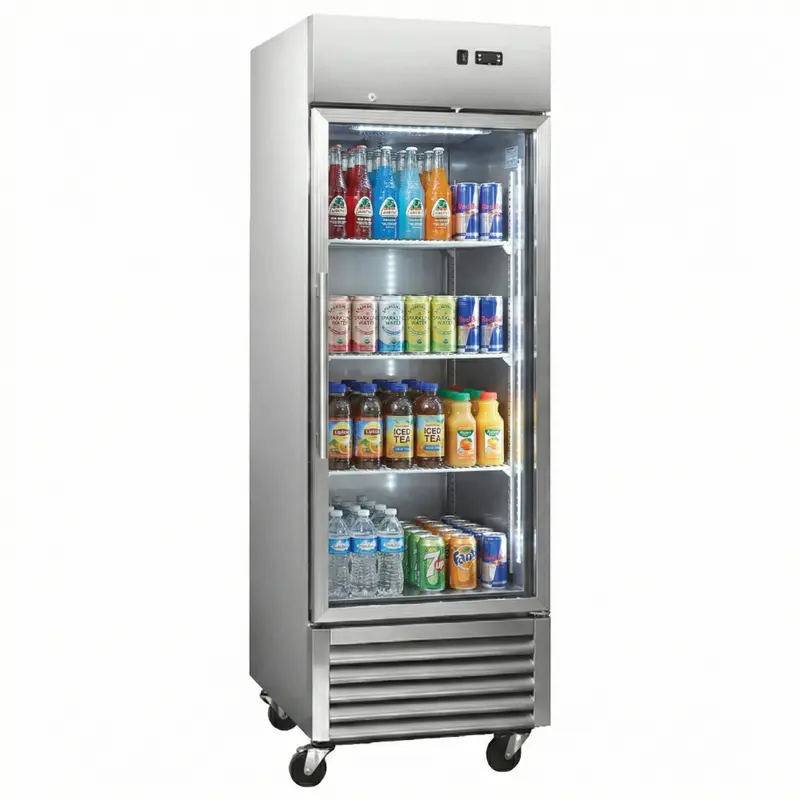 Chef 27'' Reach In Single Glass Door Cooler 21 Cu.Ft., St-23Brg 1