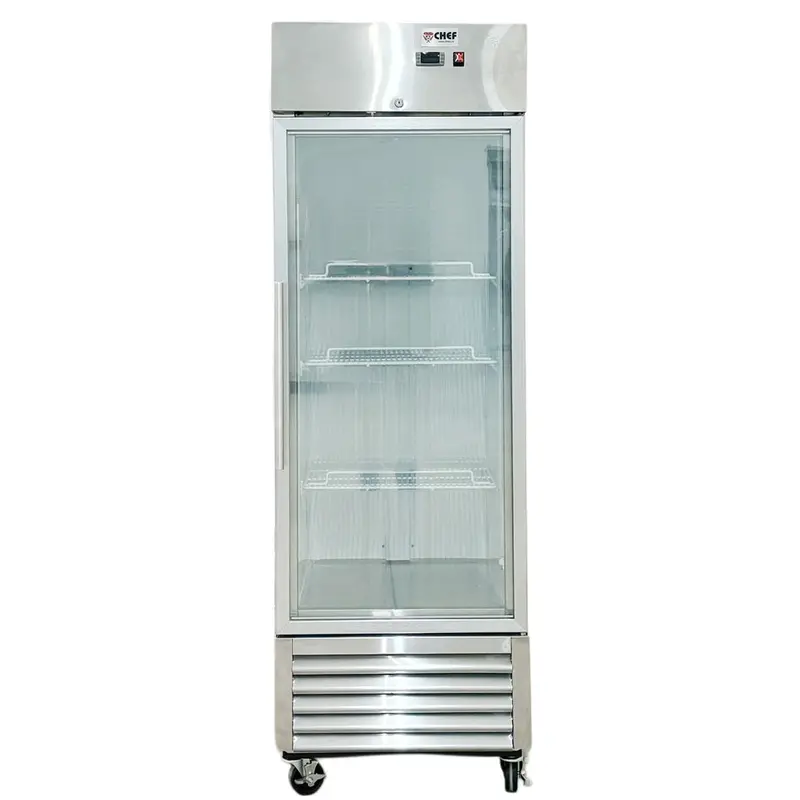 Chef 27" Reach In Single Glass Door Freezer Used Tb-02 1