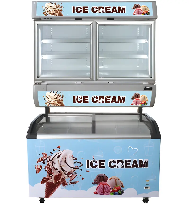 Chef Double Deck Freezer Ice Cream Top Cabinet Up-1200 1