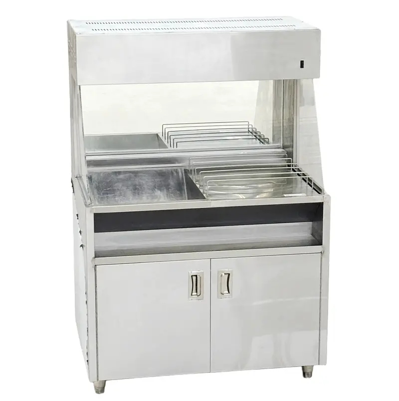 Chef Fry Warmer Dump Station Electric With Cabinet Used For02372 1
