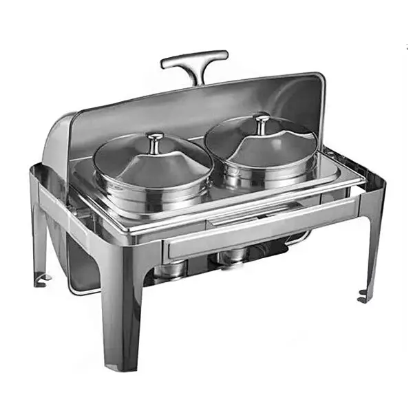 Chef Stainless Steel Chafing Dish Soup Set With 2 Soup Inserts At61383 1