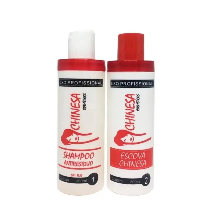 Chinese Progressive Bush Hair Strenghtening Kit 2X300ml - Chinesa Cosmetics 1