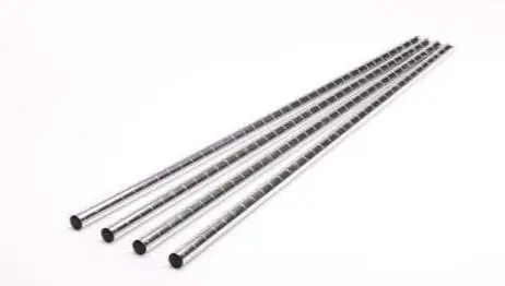 Chrome/Black Epoxy Wire Shelf Poles (Set Of 4) - Various Sizes 4