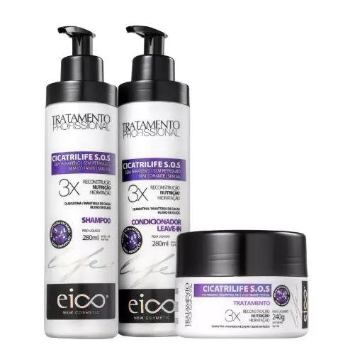 Cicatrilife Sos Reconstruction Nutrition Hydration Treatment Kit 3 Prod. - Eico 1