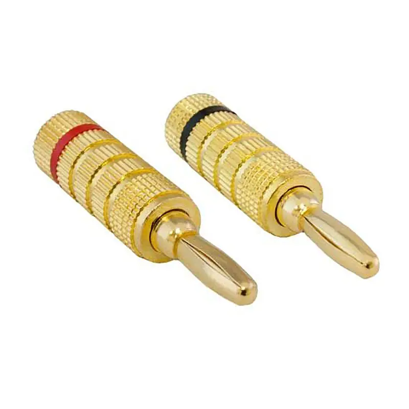 Closed Screw Type Speaker Banana Plugs 1 Pair 1