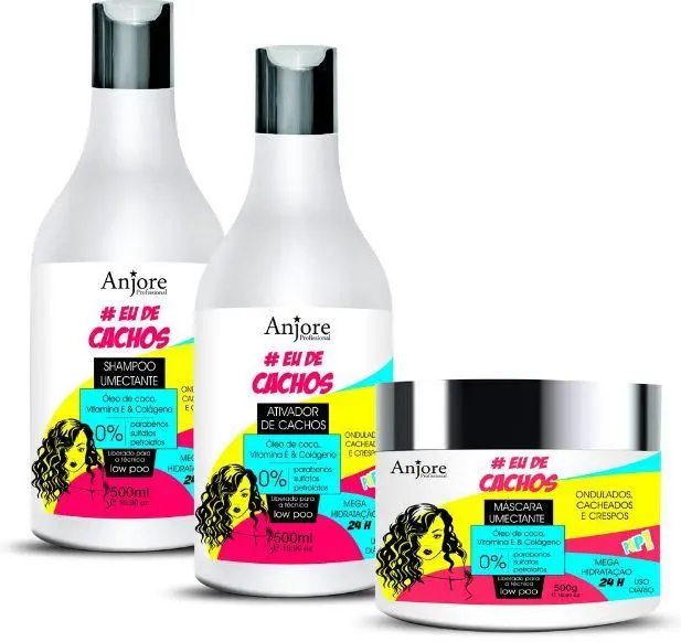 Coconut Collagen Vit. E Keratin #Eudecachos Wahy Curly Hair Kit 3X500 - Anjore 1