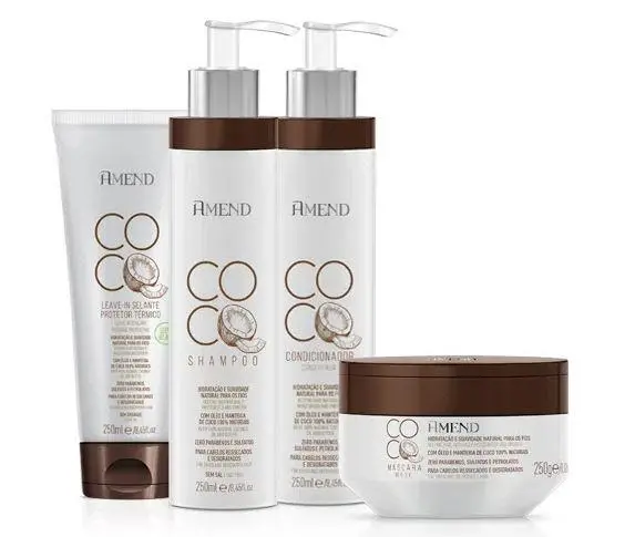 Coconut Oil Butter Moisturizing Hydration Softness Treatment Kit 4 Prod. - Amend 1