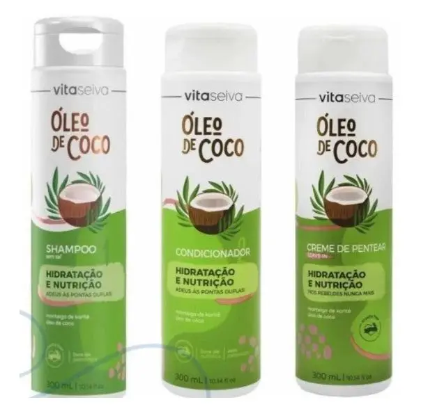 Coconut Oil Hair Hydration Restore Nourishing Home Care Kit 3X300ml - Vita Seiva 1