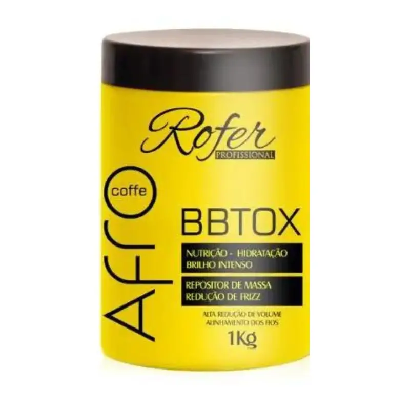 Coffee Afro Deep Hair Mask Anti Frizz Straightener 1Kg Rofer 1
