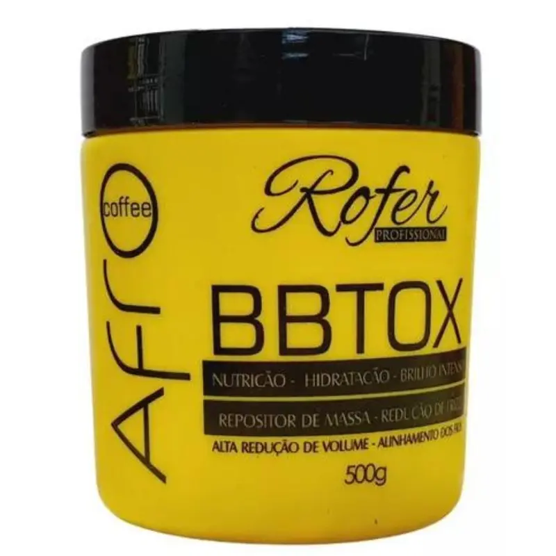 Coffee Afro Deep Hair Mask Anti Frizz Straightener 500G Rofer 1
