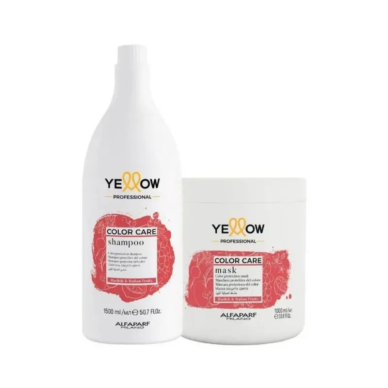 Color Care Damaged Hair Maintenance Brightness Treatment Kit 2X1 Yellow 1