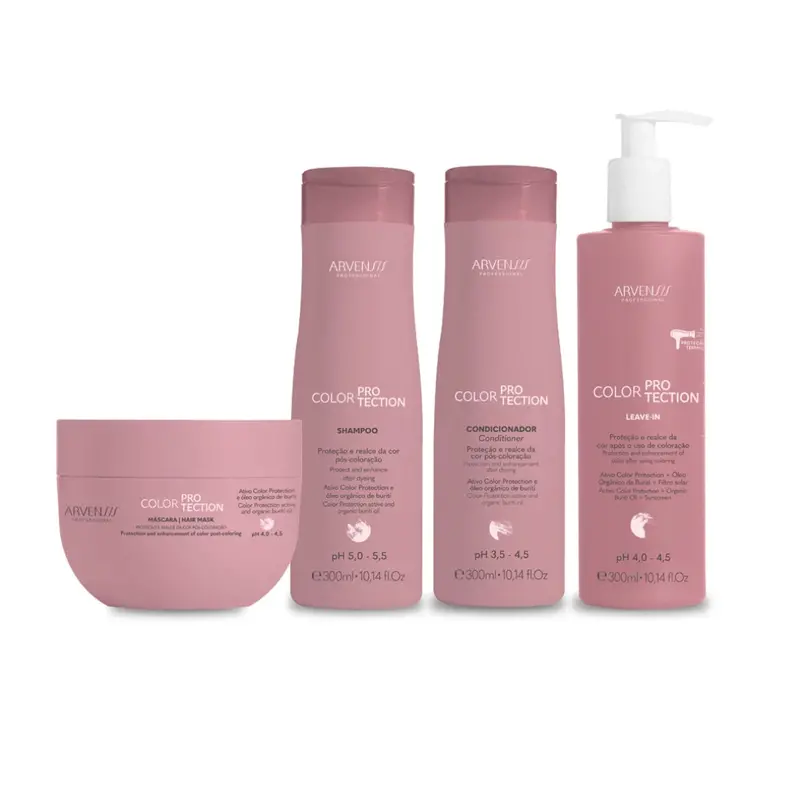 Color Protection Hair Maintenance Vegan Nutrition Treatment Kit 4 Itens - Arvensis 1