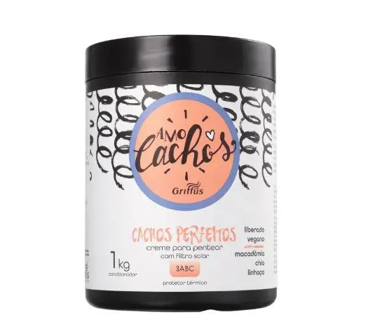 Combing Cream Amo Cachos Perfect Curls Macadamia Chia Flaxseed 1Kg - Griffus 1