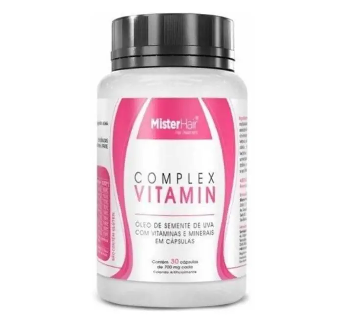 Complex Vitamins Grape Seed Minerals Supplement 30X700mg Caps. - Mister Hair 1