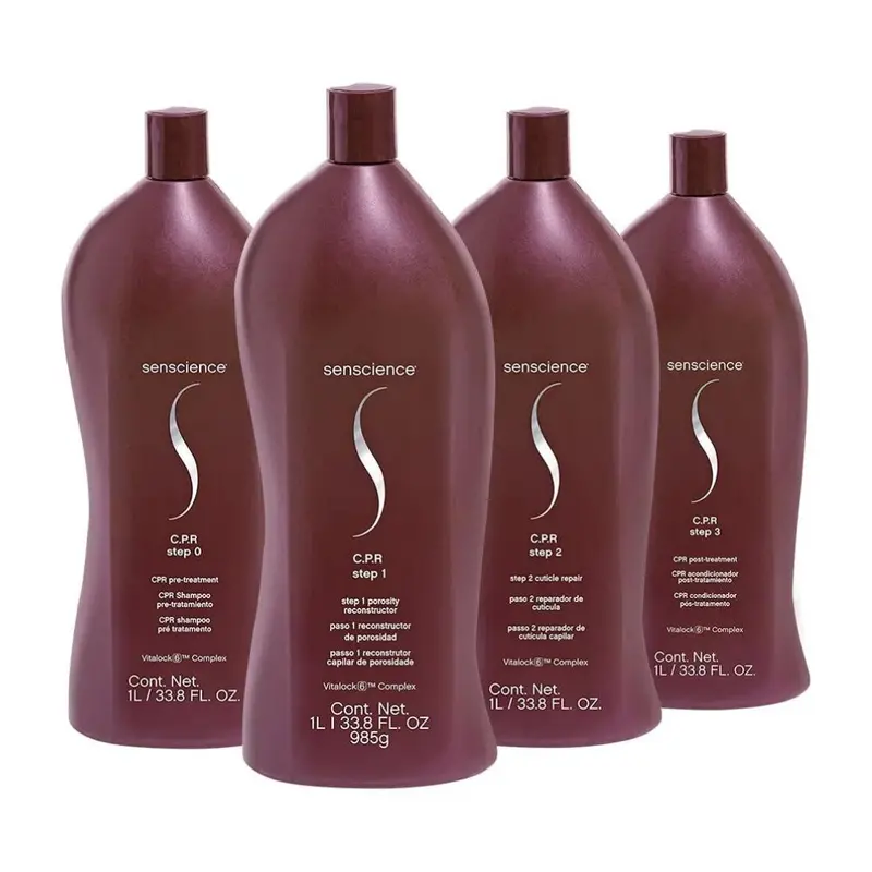 Cpr Hair Reconstruction Damaged Dry Treatment Kit 4X 1L Senscience 1