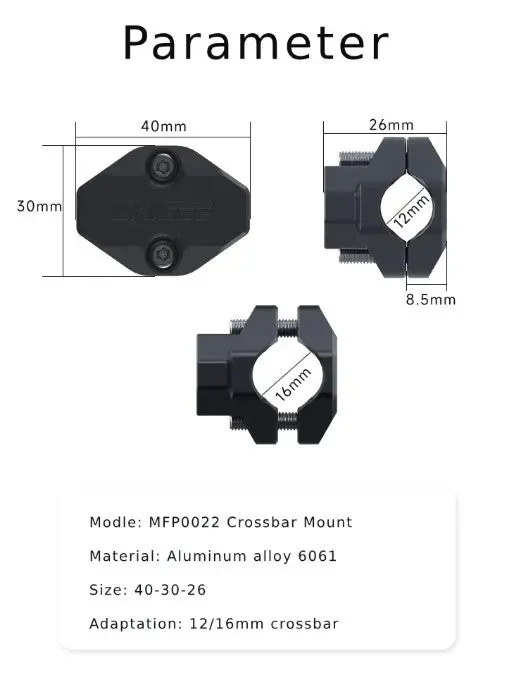 Crossbar Mount 12Mm-16Mm- Chigee 2